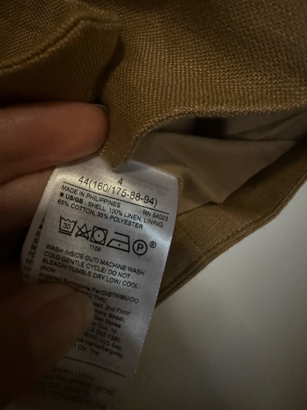 NWT Banana Republic Women's Tan Linen Button-Up Vest- size 4 - Picture 10 of 10
